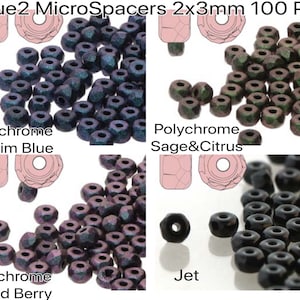 TRUE2 MicroSpacers, 100 stuks, 2 x 3 mm gefacetteerde rondellen, + EEN GRATIS patroon bij aankoop