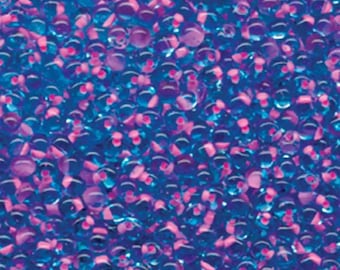 Miyuki Drop Beads 3.4mm, DP-F19, Electric Peach Lined Light Blue, 10g