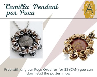 FREE! "Camilla" Pendant Pattern, FREE with any Les Perles par Puca Purchase!