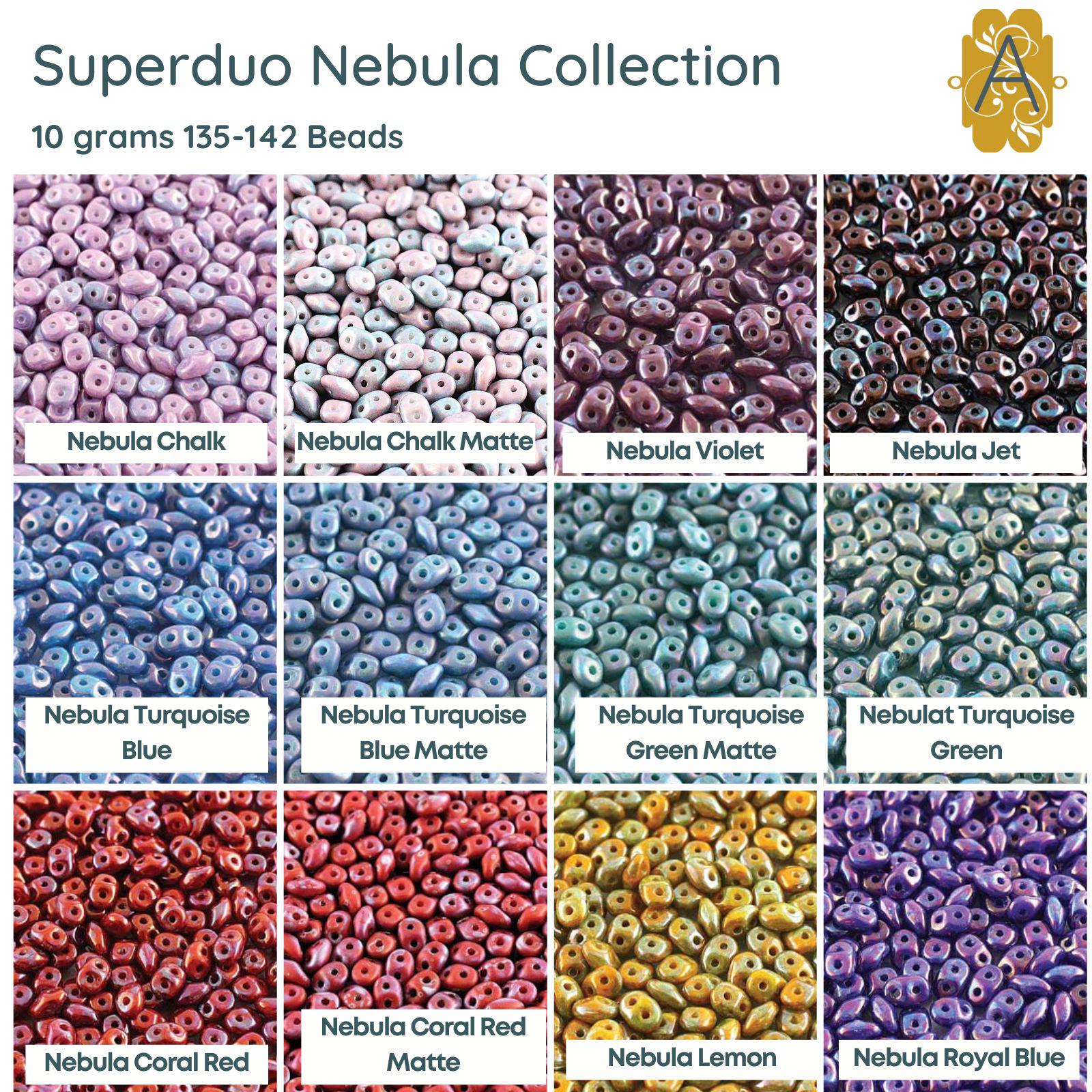 Matte Lemon Nebula - SuperDuo, 2.5x5mm 22g Matte Lemon Nebula - SuperDuo, 2.5x5mm 22g