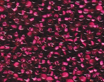 Miyuki Drop Beads 3.4mm, DP-F32, Raspberry Lined Smoky Amethyst, 10g