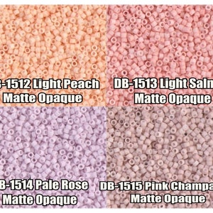 11/0 Miyuki Delica beads, DB1512, DB1513, DB1514, DB1515 - 5g, 10g