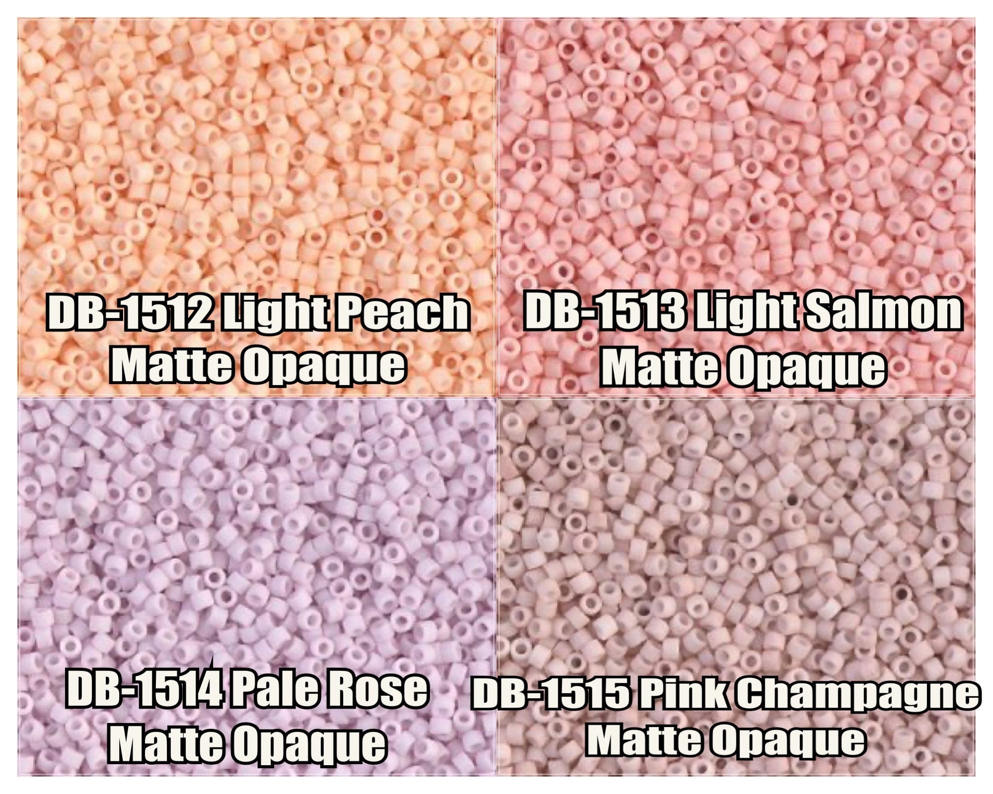 11/0 Miyuki Delica Beads, DB1512, DB1513, DB1514, DB1515 - 5g, 10g