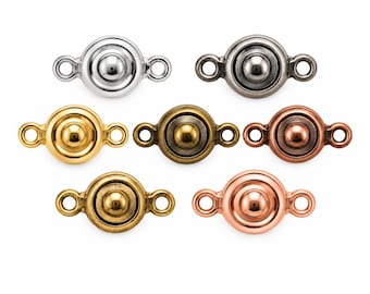 8mm Ball & Socket Clasp, Patented 2007 Jewelry Clasp, Easy to Use Bracelet or Necklace Closure, 2 Sets