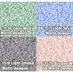 11/0 Miyuki Delica beads, DB1516, DB1517, DB1518, DB1520 - 5g, 10g