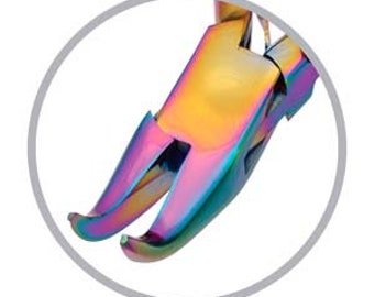 The Beadsmith Chroma Pinze Concave/Rotonde 140 Mm - Acciaio Inox Con Rivestimento Titanio Arcobaleno, Per Bigiotteria - 5