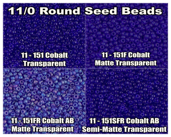 8-151FR, Miyuki 22g Matte Transparent Cobalt AB 8-151FR, Miyuki 22g Matte Transparent Cobalt AB