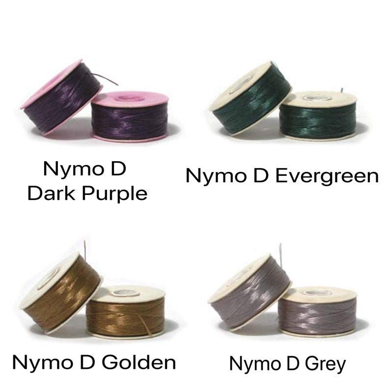 Nymo® tråd i storlek D, spole, 21 färger, 64 yards/58,5 m bild 4