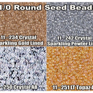 11-234, Miyuki 22g Gold Lined Sparkle Metallic Crystal 11-234, Miyuki 22g Gold Lined Sparkle Metallic Crystal