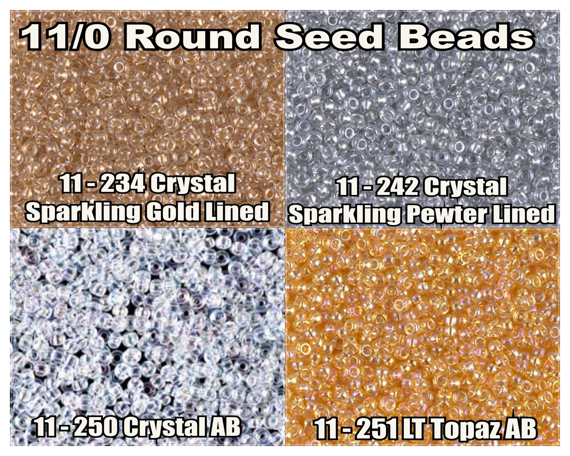 11-234, Miyuki 22g Gold Lined Sparkle Metallic Crystal 11-234, Miyuki 22g Gold Lined Sparkle Metallic Crystal