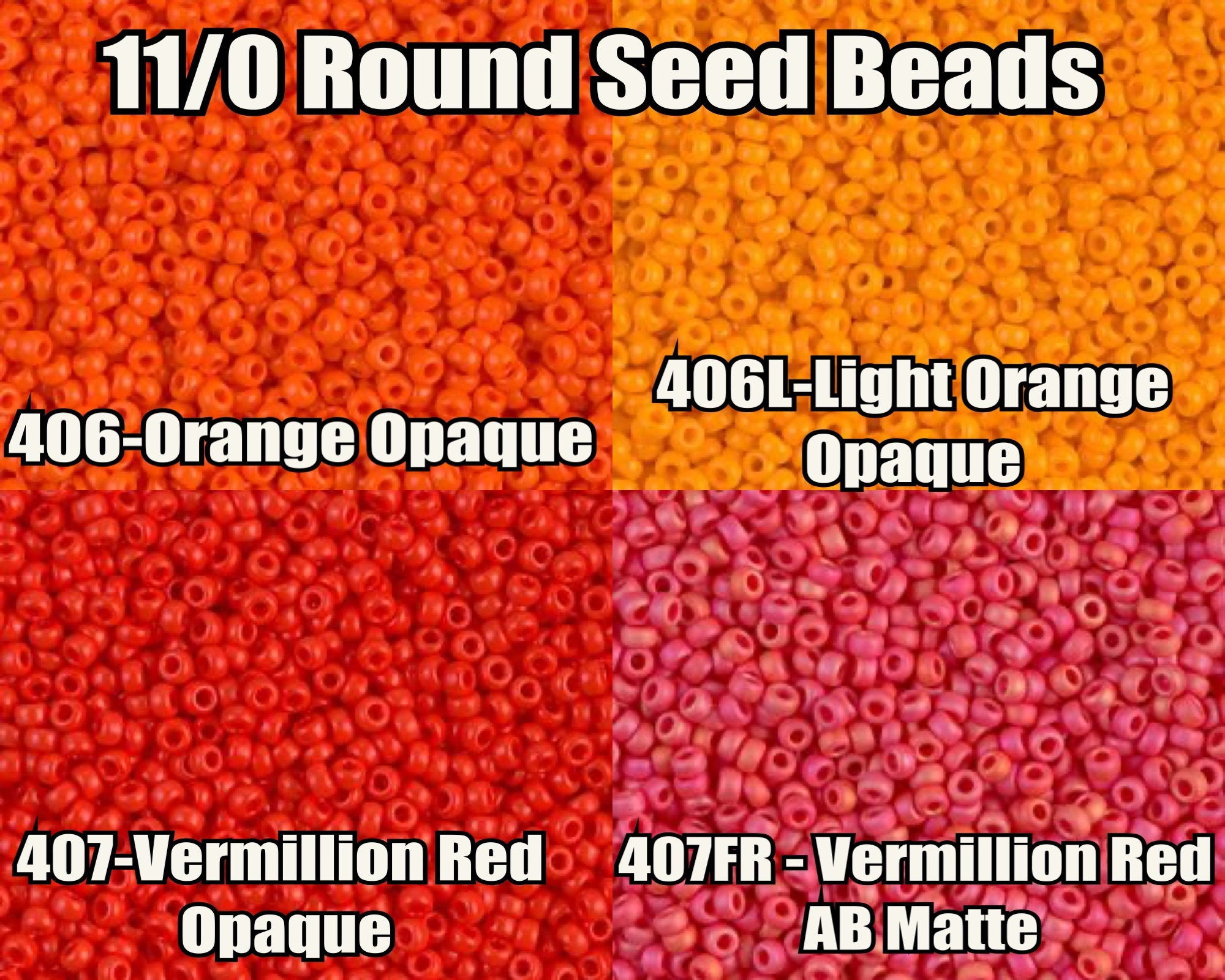 8-407FR, Miyuki 22g Matte Opaque Vermillion Red AB 8-407FR, Miyuki 22g Matte Opaque Vermillion Red AB