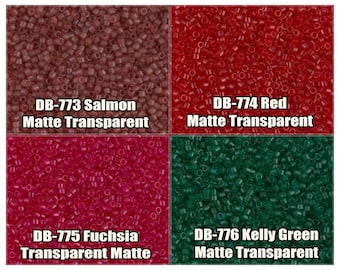 Contas Miyuki Delica 11/0, DB773, DB774, DB775, DB776 - 5g, 10g