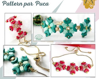 FREE - DON'T PUT in Cart, Marceau Bracelet Pattern, 2 Free Patterns with par Puca order, Request at Checkout