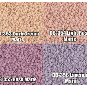 11/0 Miyuki Delica beads, DB353, DB354, DB355, DB356 - 5g, 10g