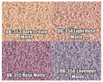 11/0 Miyuki Delica-pärlor, DB353, DB354, DB355, DB356 - 5g, 10g