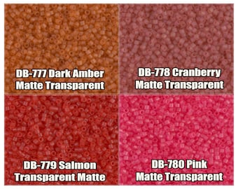 11/0 Miyuki-delica-kralen, DB777, DB778, DB779, DB780 - 5 g, 10 g