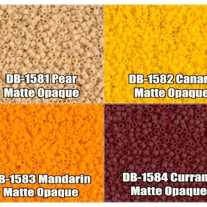 11/0 Miyuki Delica beads, DB1581, DB1582, DB1583, DB1584 - 5g