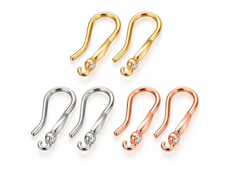 Lyon 3 Cubic Zirconia Earring Wires, Sparkling CZ Earring Hooks, Jewelry Making Findings, 2 Pairs, 3 Finishes