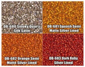 11/0 Miyuki Delica beads, DB680, DB681, DB682, DB683 - 5g, 10g