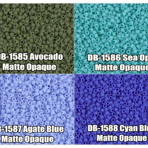 11/0 Miyuki Delica pärlor, DB1585, DB1586, DB1587, DB1588 - 5g, 10g