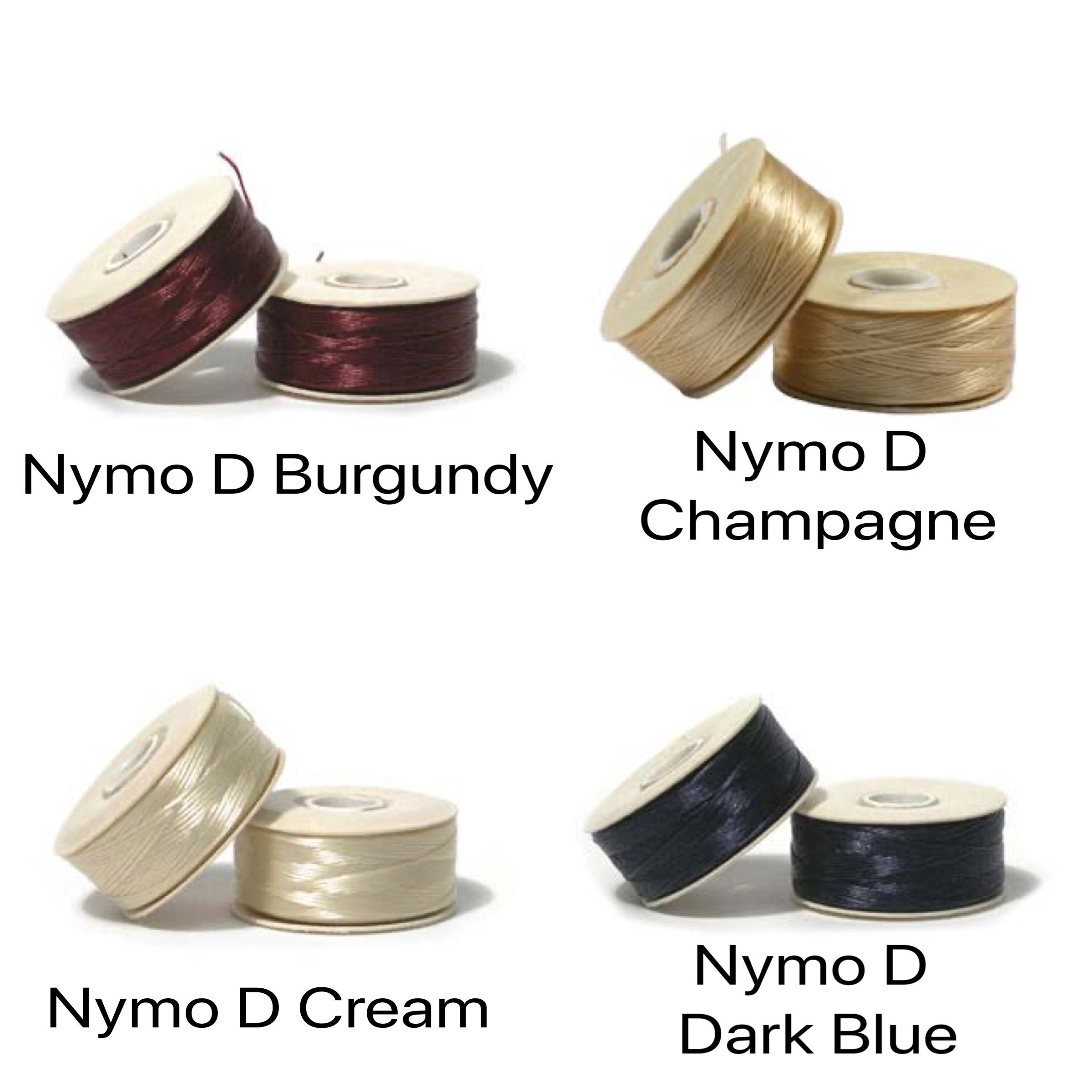 Nymo® Size D Thread, Bobbin, 21 Colors, 64yds58.5m 