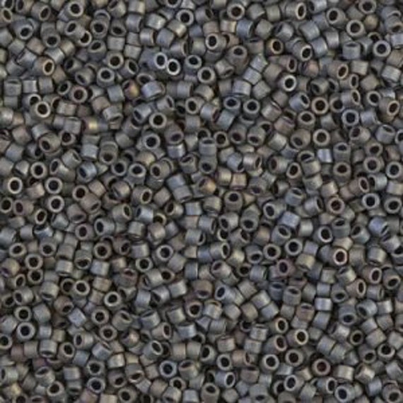 MIYUKI Miyuki Delica Seed Bead 11/0 Silver Lined Opal 2-inch Tube