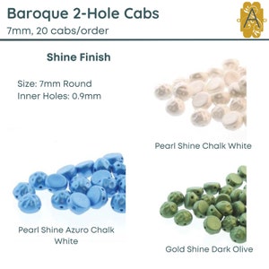 Baroque 7mm Cabochons, Shine Finish, 3 colors