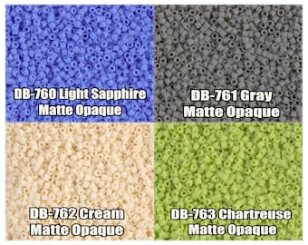 11/0 Miyuki Delica beads, DB760, DB761, DB762, DB763 - 5g, 10g