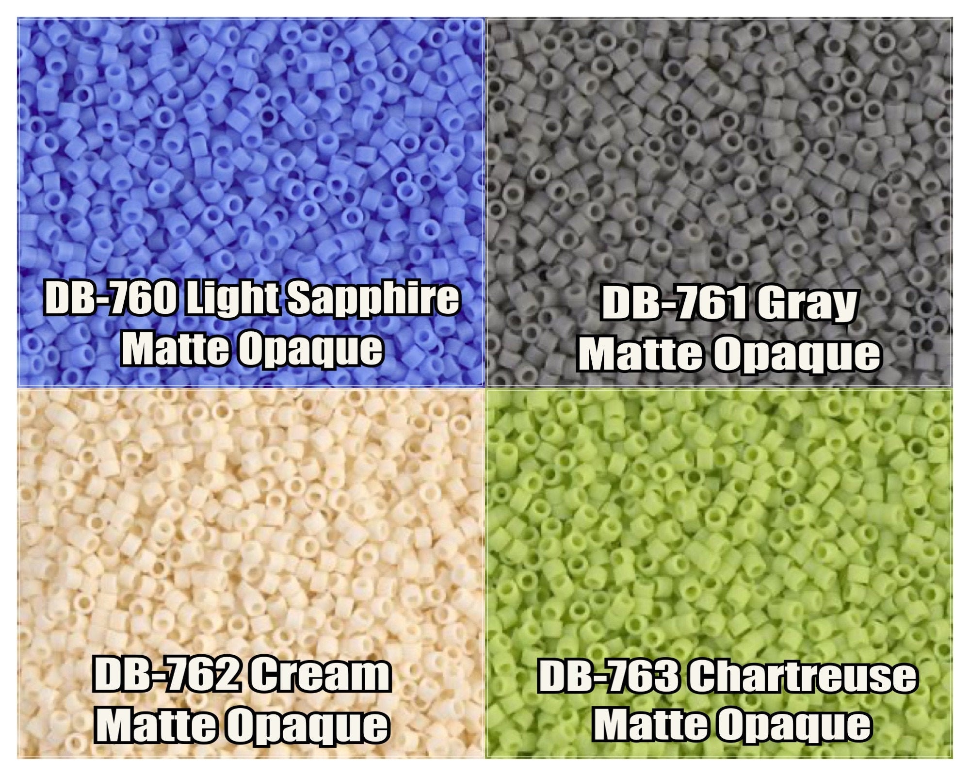 11/0 Miyuki Delica Beads, DB760, DB761, DB762, DB763 - 5g, 10g - Etsy