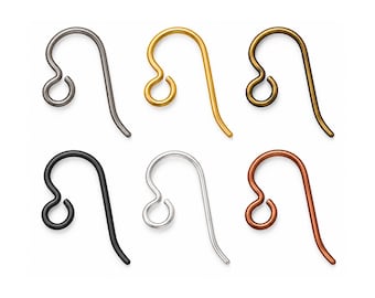 TierraCast Niobium French Hook Ear Wires, Regular Loop, Hypoallergenic