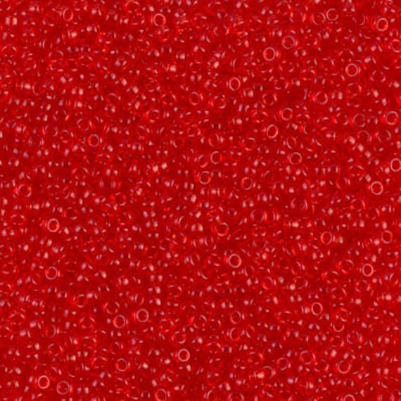 15-140, Miyuki 8.2g Transparent Red Orange 15-140, Miyuki 8.2g Transparent Red Orange