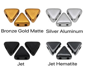 KHEOPS par Puca 5g ~ 37 beads + FREE Patterns Bronze Gold, Silver Aluminum, Jet, Jet Hematite