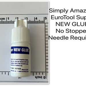 DE RETOUR EN STOCK ! Super nouvelle colle, EuroTool, adhésif pour perlage, cuir, cristaux, pierre, aucun bouchon d'aiguille requis