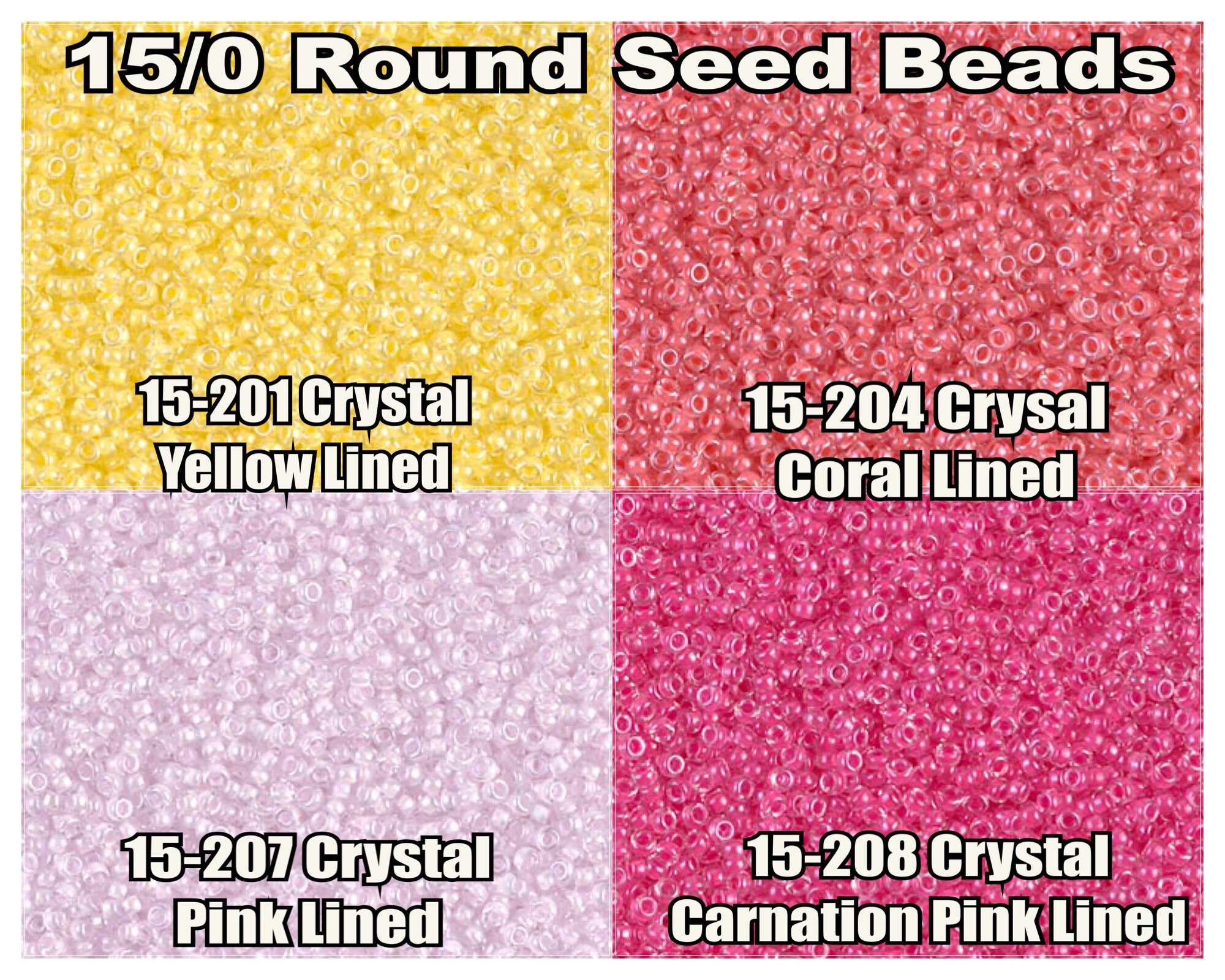 Miyuki Round Seed Bead 15/0 Inside Color Lined Orchid Luster #2201...