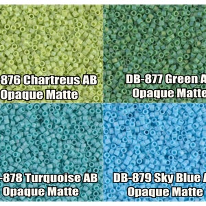 11/0 Miyuki Delica beads, DB876, DB877, DB878, DB879 - 5g, 10g