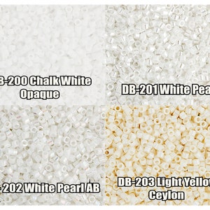 11/0 Miyuki Delica beads, DB200, DB201, DB202, DB203 - 5g, 10g