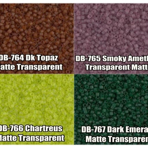 11/0 Miyuki Delica Perlen, DB764, DB765, DB766, DB767 - 5g, 10g