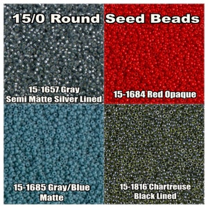 15-1657, Miyuki 8.2g Semi-Matte Silver Lined Grey 15-1657, Miyuki 8.2g Semi-Matte Silver Lined Grey