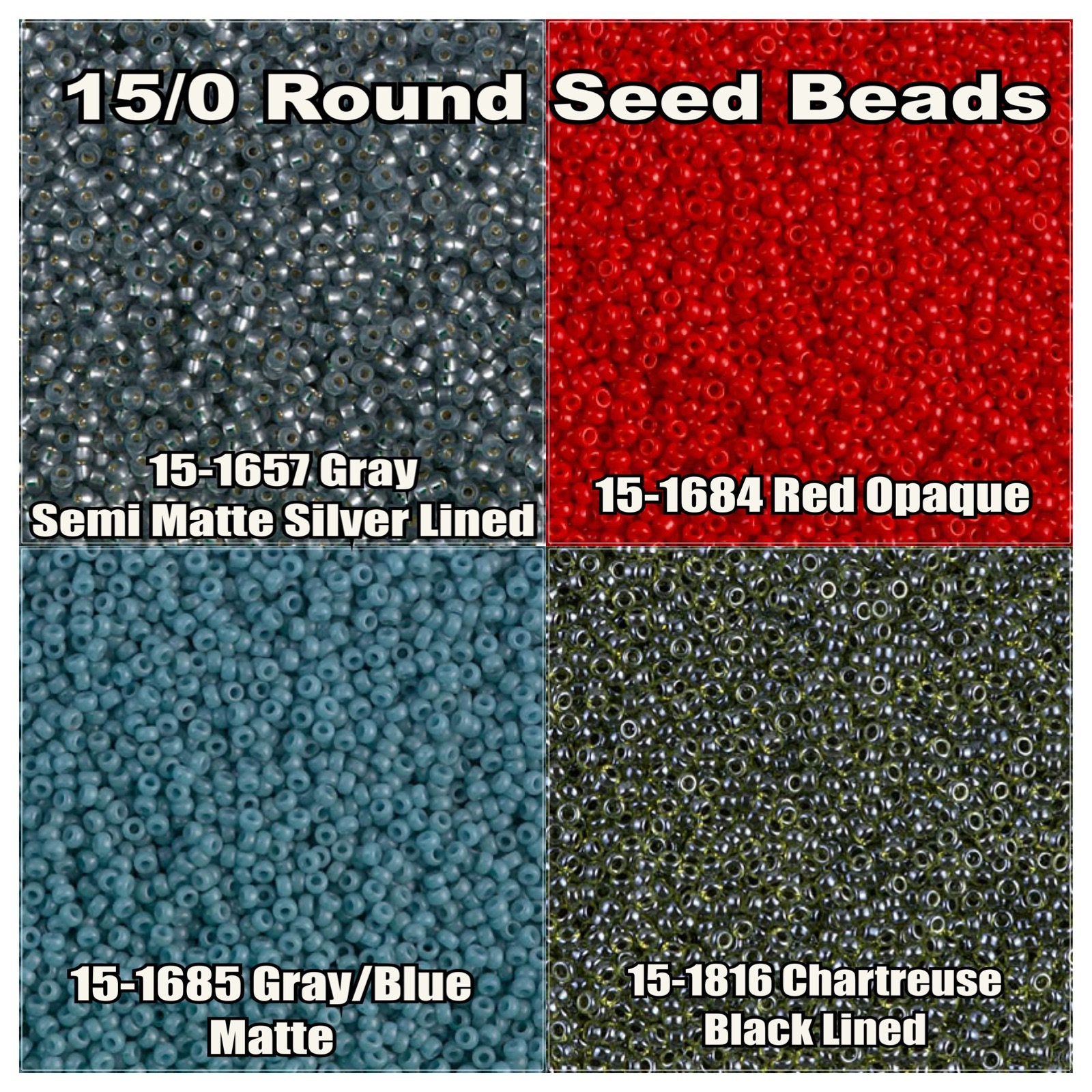 15-1657, Miyuki 8.2g Semi-Matte Silver Lined Grey 15-1657, Miyuki 8.2g Semi-Matte Silver Lined Grey