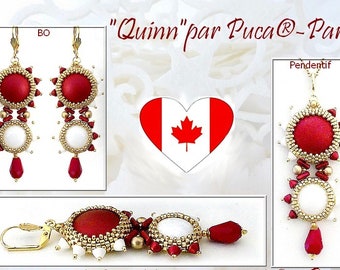 Quinn par Puca, Earring and Pendant Pattern, FREE when you order Les Perles par Puca beads (2 free patterns per order)