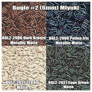 Miyuki Bugles 2 Size 6mm, BGL2-2006, BGL2-2008, BGL2-2021, BGL2-2031 image 1