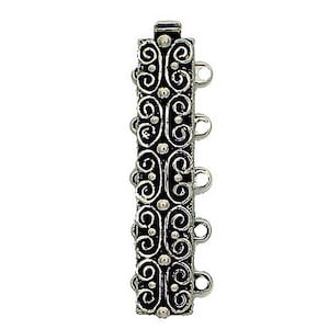 Claspgarten Moroccan, 5-Strand Tube or Bracelet Clasp, 3 Finishes