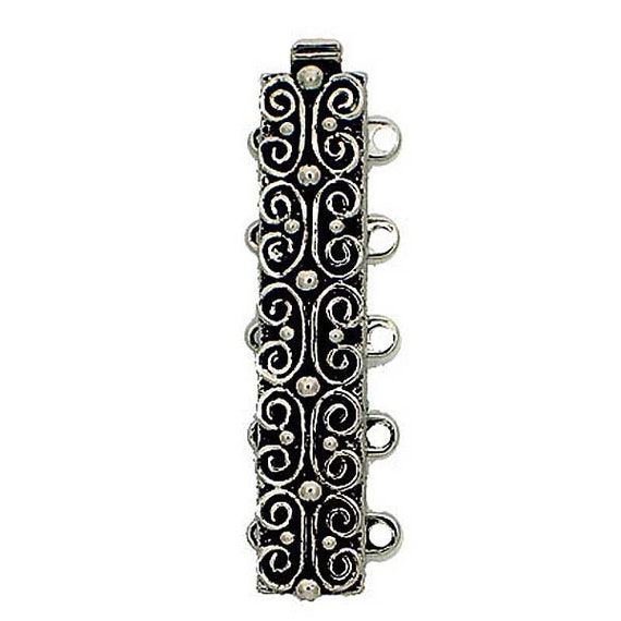 5-strand Slide Clasp in Sterling Silver Jewelry Making Supplies Chain  Findings 