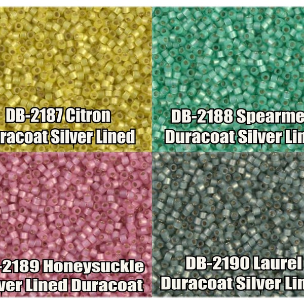 11/0 Miyuki Delica beads, DB2187, DB2188, DB2189, DB2190 - 5g, 10g