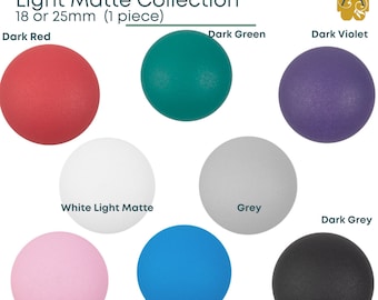 Cabochons par Puca, Light Matte Collection, 18 & 25mm, 8 Colors