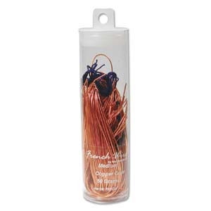 May include: A clear plastic tube filled with copper wire French wire, medium size, for crafting. The label reads "French Wire Medium Size Copper Colour 10 grams Made in China."