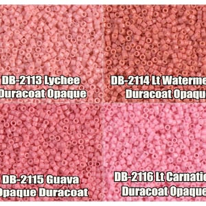 11/0 Miyuki Delica beads, DB2113, DB2114, DB2115, DB2116 - 5g