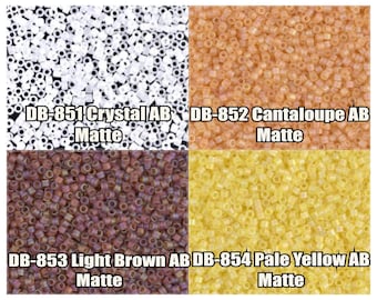 11/0 Miyuki Delica beads, DB851, DB852, DB853, DB854 - 5g, 10g