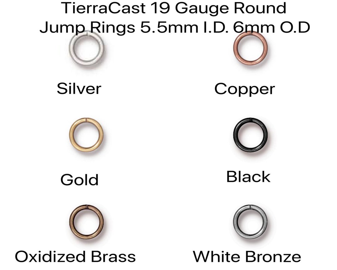 5.5mm Id7.5mm OD, Best Jump Rings Tierracast, 19 Gauge, Open, 20 or 100 Pcs, 6 Finishes Etsy