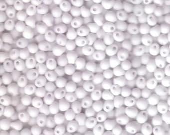 Miyuki Drop Beads 3.4mm, DP-402F, Matte White, 10g